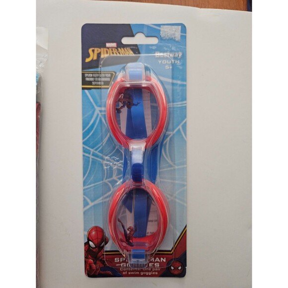 7 PC Spiderman Kids Swimming Toy Set - Inflatable Armbands, Swim Goggles, Toys - Picture 5 of 7